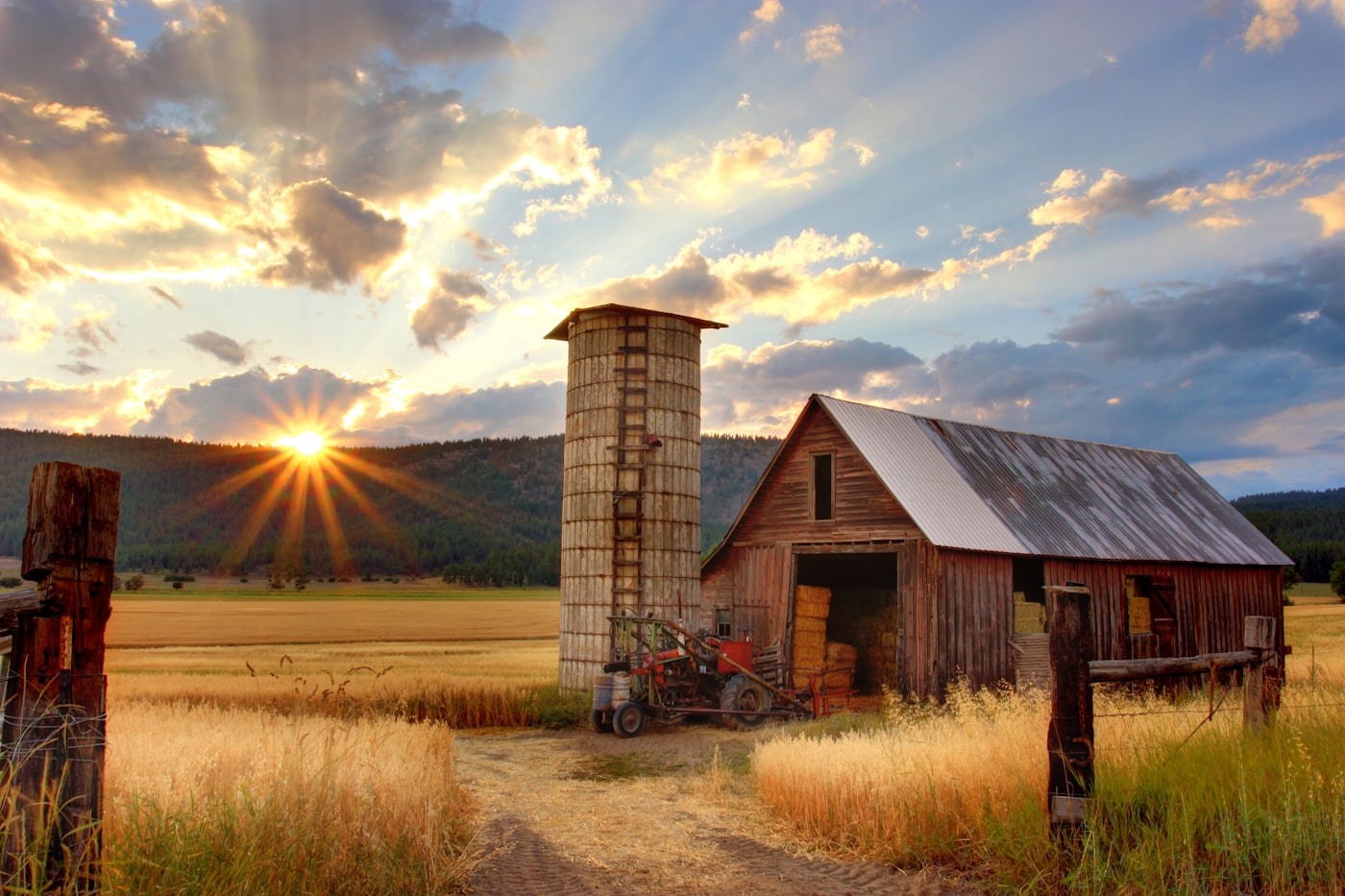 Farmland at dusk representing KhetHub's agricultural SaaS platform